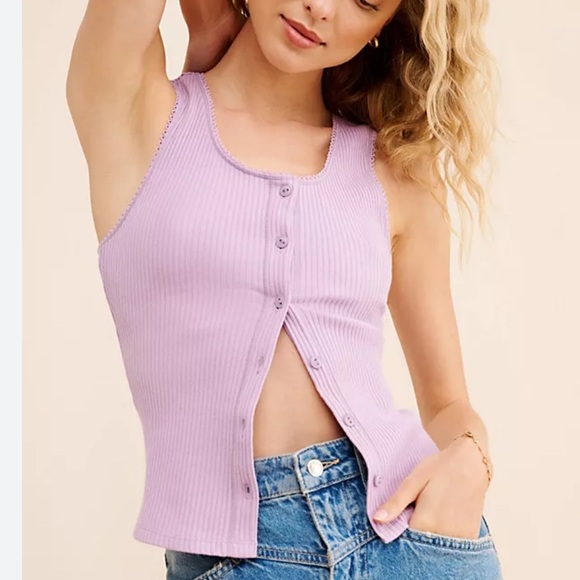 Free People Tops - Free people Most Wanted Tank - Purple